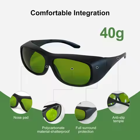 Laser Safety Goggles 800-1100nm,1000-1090nm Protection Goggles OD7+ Professional Eye Protective Glas