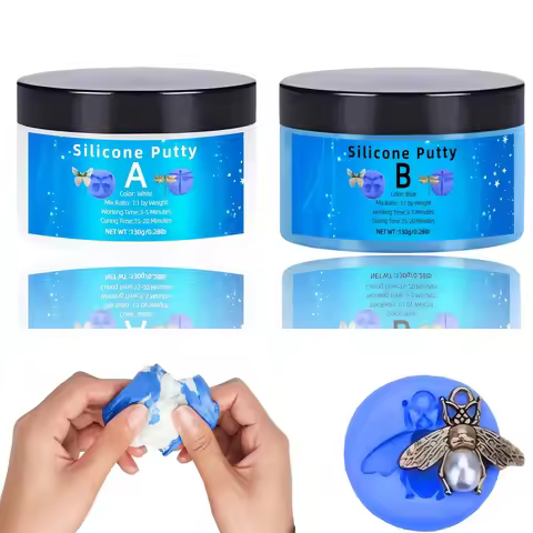 [Non-Toxic Silicone Putty Kit] 0.26lb Non-Toxic Silicone Putty Kit for DIY Resin Casting, Epoxy, Wax