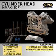 Blok Head CNC Porting Klep 20 23 Head N-MAX NMAX 155 Cylinder Head Set Assy Nmax155 2DP Original CPO