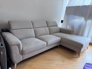 二手三座位梳化，貴妃椅  used Modern L-Shaped Sofa with Chaise