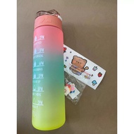 (PAP) Viral 1 liter drinking bottle 1 liter time bottle/ Viral Gradient Drinking Bottle Motivational