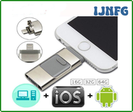 IJNFG Pendrive 128GB สำหรับ iPhone 6 6S Plus 7 8X11ปากกา Ipad ไดรฟ์ HD หน่วยความจำไดรฟเวอร์ OTG Micro มือถือแฟลชไดร์ฟ USB 16GB 32GB 64GB RAEWE