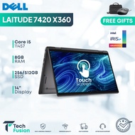Dell Latitude Laptop 14" Touch Screen | X360 7420  i5-11th Gen | 8GB 16GB Ram 256GB 512GB SSD | Wind