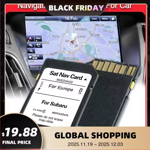 New Maps Version for Subaru BRZ Forester Impreza Car 2023 Navigation SD Card Europe RUSSIA GPS Syste