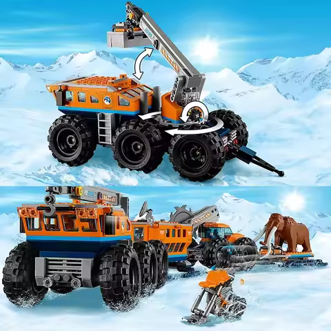 Compatible with City series building blocks 60195 Arctic mobile exploration base crane car Mammoth M