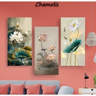 Lotus Flower Wall Decoration Painting Motif Home Display Walldecor Aesthetic Minimalist Decoration l