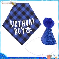 Dog Birthday Party Supplies,Pet Birthday Hat and Boy Doggy Birthday Bandana Set