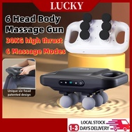 【SG Seller 🚚】Massage Gun Relaxation 6 Massage Head 6 Speeds LED Display Portable Tissue Massager Gym