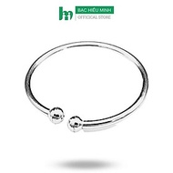 Vòng Tay, Lắc Tay Nữ BẠC HIỂU MINH LTU426 Dạng Kiềng Bi Bạc Đơn Giản
