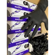 Box Of 10 Genuine nitrile Black superior Medical Gloves, Specializing In Health And Food.