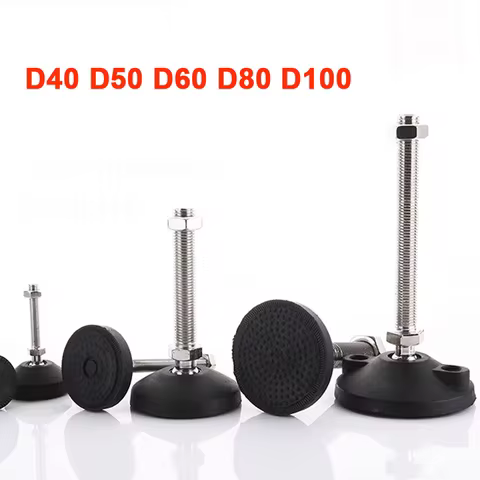 1Pcs M8-M24 304 Stainless Steel Nylon Universal Foot Cup Adjustable Foot Pad Foot Screw Adjustable F