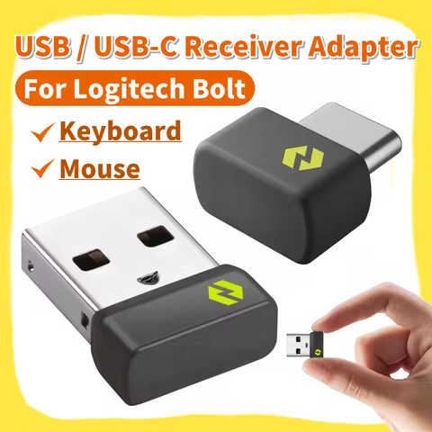 Wireless USB / USB-C Receiver Adapter Fit for Logi Bolt Mouse and Keyboard MX Keys mini、K860、POP Key