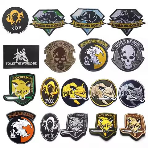 Metal Gear Solid Foxhound Emblem Patches Fox Hound Uniform Patch Badge Military Fox Hound Special Fo