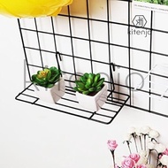 KITENJO RAK BESI GANTUNGAN HITAM WALL GRID TATAKAN HIJANG UNIQUE DECOR