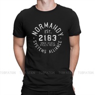 SSV Normandy Athletic Mass Effect Game Tshirt Top Cotton Crewneck Men's Streetwear Harajuku Men T shirt XS-4XL-5XL-6XL