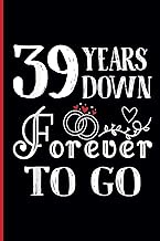 39th Wedding Anniversary Notebook: Thirty-Nine Years Celebration Journal for Husband and Wife - Funn
