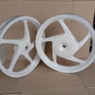 Velg Pelk Pelek Racing Depan Belakang Motor Honda Scoopy / Genio / Spacy / Beat Warna Putih