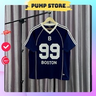 [ Auth ] Genuine New Era Jersey B 99 Navy T-shirt | Pump Store |