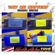 7.4V RC Rechargeable Battery Kereta Kontrol Lithium Li-ion SM-3P SM-4P  KET-3P MN99S/HUINA/BOAT