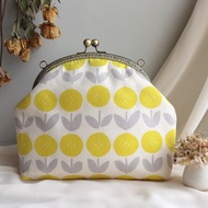 -檸檬黃- 3way 口金包 側背包 手提包
