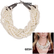 GESH Necklace Retro Winding Hot Rhinestone