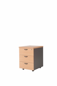 [Free Delivery &amp; Installation] 3-Equal Drawer Mobile Pedestal / Mobile Drawer / Office Drawer (Beech Colour)