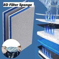 Aquarium 8D Filter Sponge / 8D Glue Free Filter Cotton / 8 Lapisan Akuarium Span 8D
