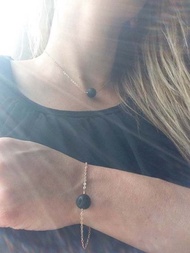 New Fashion Beauty Lava Stone Necklace, Essential Oil Diffuser Aroma Therapy Jewelry, Lava Beads Nec