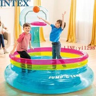 INTEX48265兒童投籃跳跳樂蹦蹦床充氣海洋球池玩具城堡