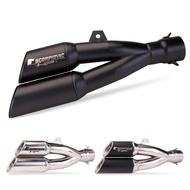 Motorcycle Exhaust Escape Modified Muffler With Removable Double Holes DB Killer For R25 R3 R6 NC700