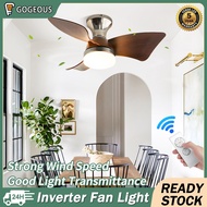 24/26/28 inch Ceiling Fan With Light modern Fan With Remote Control Three-tone lighting 6 Speeds Fre