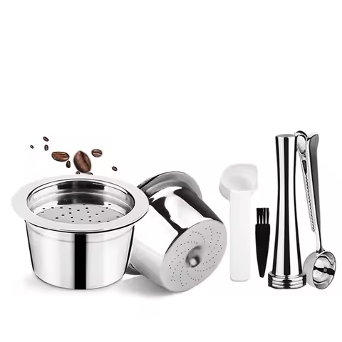 Coffee Capsule Stainless Steel Reusable Coffee Pods for ALDI Expressi Tchibo Cafessimo&K fee ALDI Ex
