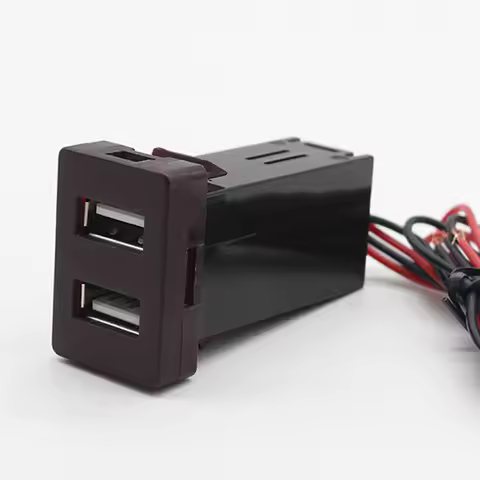 YSY 1pcs QC3.0 USB Fast Charging Interface Socket Voltage Display Charger For Toyota Vigo Cruiser TS