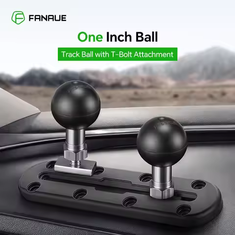 FANAUE 25/20/17mm Track Ball Mount，Track Ball With T-Bolt Attachment with M6*1 T-Bolt Attachment Com