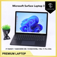 Microsoft Surface Laptop 3 13.5Inch Intel i7-1065G7 16GB OB RAM 512GB NVMe SSD Win 11 Pro Refurbishe