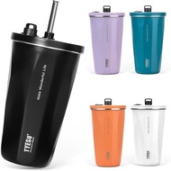 TYESO Tumbler with Straw, Stainless Steel