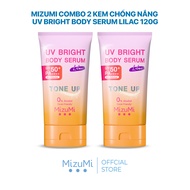 MizuMi Combo 2 Kem Chống Nắng UV Bright Body Serum Beige Lilac 120 g