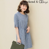 SG LOCAL WEEKEND X OB DESIGN CASUAL WORK WOMEN CLOTHES DRAWSTRING WAIST MIDI DRESS 2 COLORS S-XXXL SIZE PLUS SIZE