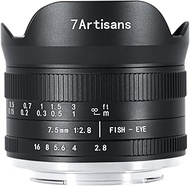 7artisans 7.5mm f2.8 Mark II APS-C Fisheye Wide Angle Manual Fixed Lens for Panasonic Micro 4/3 MFT