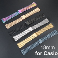 18mm Stainless Steel Watch Strap for Casio A158W AQ230 AE1000 F91W Band Metal Watch Band for Classic