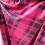 Checkered silk satin fabric - patterned satin fabric - meter satin fabric - premium satin fabric - a