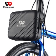 WEST BIKING Folding Bike Front Head Bag Waterproof Hard Shell Bicycle Bags Carbon Bottom Bracket Sticker for Brompton Folding Bike BB Protective Pad