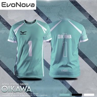 (Customizable) EvoNova Haikyou Aoba Johsai Oikawa Anime Shirt Customization Name and Number Jersey O