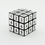 Third-Order Digital Rubik's Cube Black Background White Sticker 57mm 3X3X3-Order Sudoku Rubik's Cube