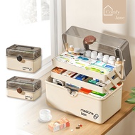 ComfyJane P3K 3-Tier Portable Medicine Box Transparent Multifunctional Storage Box DSO011