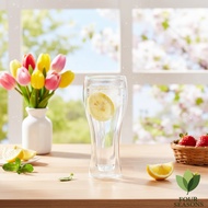 FOUR SEASONS Double Walled Beer Glass 400ml High Borosilicate,Heat-Resistant Cup for Hot Cold Drinks