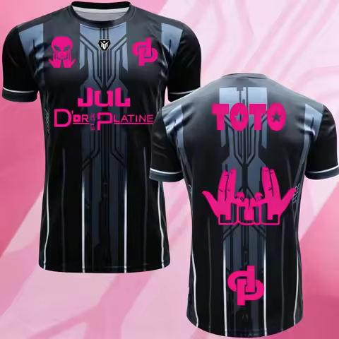 3D Print Sport Quick-Dry Breathable Men's T-Shirt 90 Minute Mm9 Jul Football Jersey Racing Team Unif