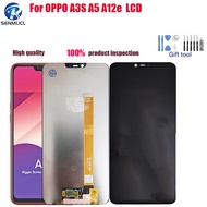 For  Oppo A3S A5 A12e Realme C1 LCD Display  Screen Touch Panel Digitizer Assembly With Frame