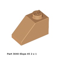 parts ori lego medium dark flesh slope 45 2 x 1 3040