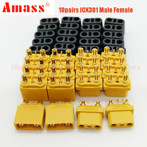 10/20pcs Original AMASS ICX301 XT30(2+1) Male Female Plug Socket Bullet Connectors Power Plug for RC